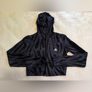 Adidas Black and Blue Crop Top